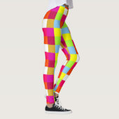 Farbquadrat im Retro Muster #21 Leggings (Rechts)