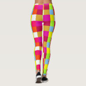 Farbquadrat im Retro Muster #21 Leggings (Rückseite)