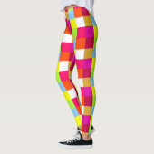 Farbquadrat im Retro Muster #21 Leggings (Links)