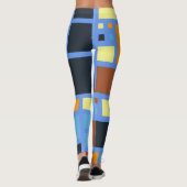 Farbquadrat im Retro-Muster 3 Leggings (Rückseite)