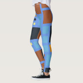 Farbquadrat im Retro-Muster 3 Leggings (Links)