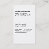 Farbquadrat Monogramm (rot), schwarzer Hintergrund Visitenkarte (Rückseite)