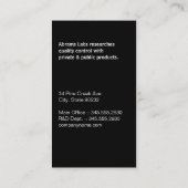 Farbquadrat Monogramm (schwarz) Visitenkarte (Rückseite)