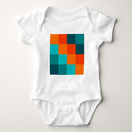 Farbquadrate Baby Strampler (Vorderseite)