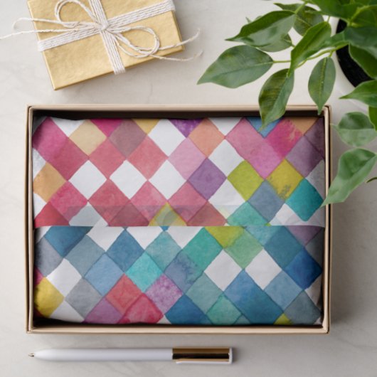 Farbquadrate für Kunstdruckpapier Seidenpapier (Geschenk)