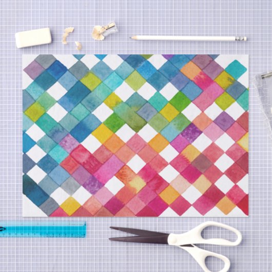 Farbquadrate für Kunstdruckpapier Seidenpapier (Handwerk)