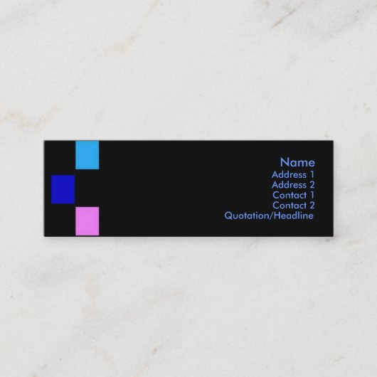 Farbquadrate - hässliche Visitenkarte (Vorderseite)