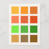 Farbquadrate (Herbst) Postkarte (Vorderseite)