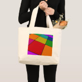 Farbquadrate Jumbo Stoffbeutel (Vorderseite (Produkt))