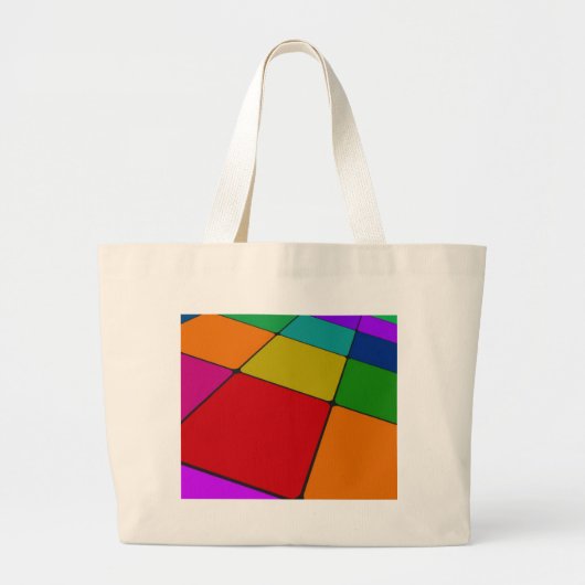 Farbquadrate Jumbo Stoffbeutel (Vorne)