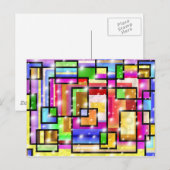 Farbquadrate Postkarte (Vorne/Hinten)
