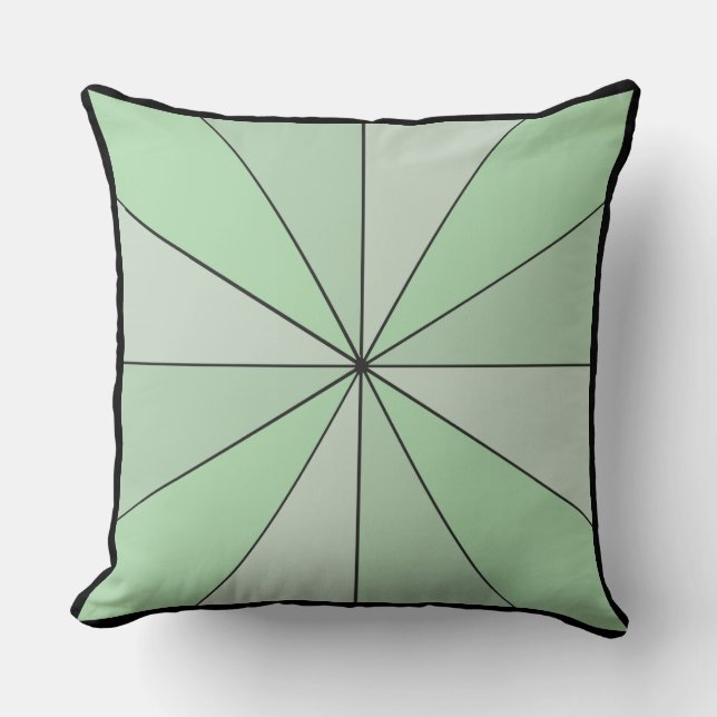 Farbrad 2 in 1 grünem Schwarz Kissen (Vorderseite)