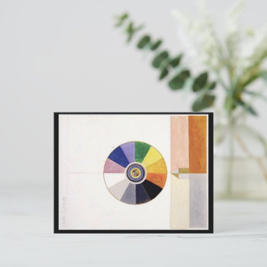 Farbrad, Abstrakte Kunst Postkarte (Stehend Vorderseite)