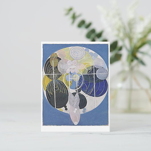 Farbrad, Abstrakte Kunst Postkarte (Stehend Vorderseite)