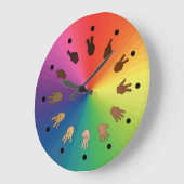 Farbrad ASL-Uhr (Minutensegmente) Große Wanduhr (Winkel)