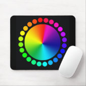 Farbrad auf Schwarzem Mousepad (Mit Mouse)