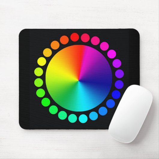 Farbrad auf Schwarzem Mousepad (Mit Mouse)
