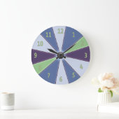 Farbrad-Blau Große Wanduhr (Zuhause)
