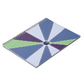 Farbrad blau notizblock (Linke Seite)