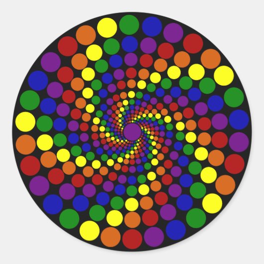 Farbrad drehen runder aufkleber (Vorderseite)