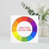 Farbrad Einladung (Stehend Vorderseite)