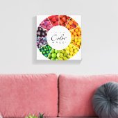 Farbrad für Obst und Gemüse (12 Farben) Leinwanddruck (Insitu (Wohnzimmer))