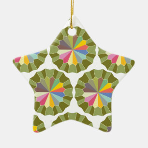 Farbrad gemustert keramikornament
