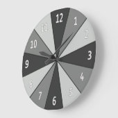 Farbrad grau mit Ziffern Große Wanduhr (Winkel)