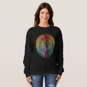 Farbrad Handgezogener digitaler Regenbogen Sweatshirt (Vorne ganz)