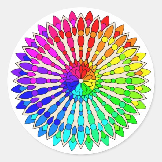 Farbrad™ Klassischer Rundaufkleber Runder Aufkleber (Vorderseite)