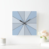 Farbrad Minimalistisches Blau Quadratische Wanduhr (Zuhause)