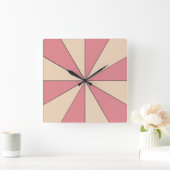 Farbrad Peach verstellbar Minimalistisch Quadratische Wanduhr (Zuhause)