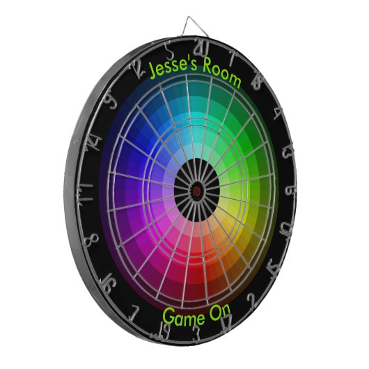 Farbrad personalisiert dartscheibe (Vorderseite Links)