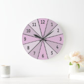 Farbrad-Rosa mit Stellen Große Wanduhr (Zuhause)
