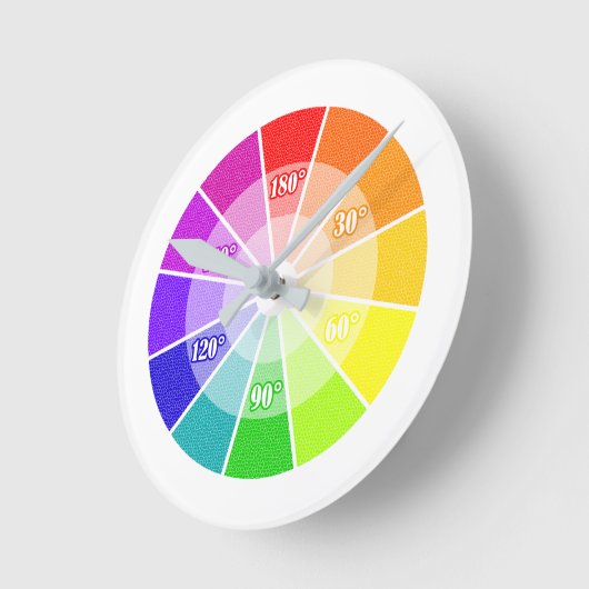 Farbrad Runde Wanduhr (Winkel)