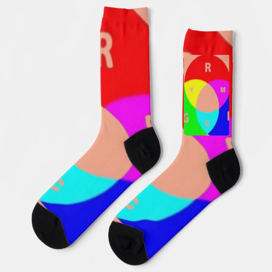 Farbrad Socken (Linkes Detail)