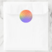 Farbrad-Spirale: Runder Aufkleber (Tasche)