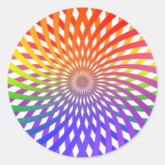 Farbrad-Spirale: Runder Aufkleber (Vorderseite)