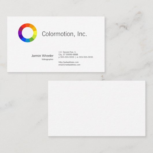 Farbrad Visitenkarte (Vorne/Hinten)