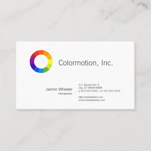 Farbrad Visitenkarte (Vorderseite)