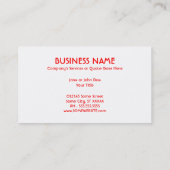 Farbrad Visitenkarte (Rückseite)