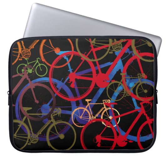 Farbräder schwarz laptopschutzhülle (Vorderseite)