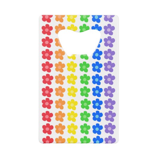 Farbräderharmonie im Blumendesign Geldbeutel Flaschenöffner (Vorderseite)