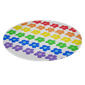 Farbräderharmonie im Blumendesign Schneidebrett (Ecke)