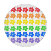 Farbräderharmonie im Blumendesign Schneidebrett (Vorderseite)