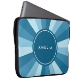 Farbräderschattierungen mit personalisiertem Namen Laptopschutzhülle (Vorne Rechts)