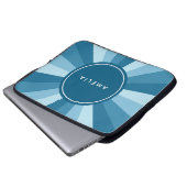 Farbräderschattierungen mit personalisiertem Namen Laptopschutzhülle (Vorne Knopf)
