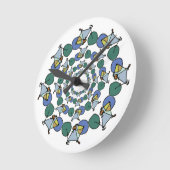 Farbradfahren in Kreisen Runde Wanduhr (Winkel)