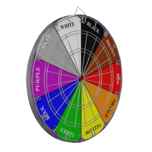 Farbradkarton Dartscheibe (Vorderseite Links)