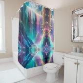 Farbragenbogen Eisspektrum Wasserfall Duschvorhang (Beispiel)